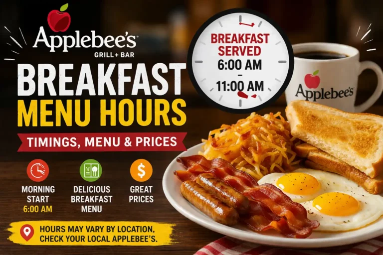 Applebee's breakfast menu hours