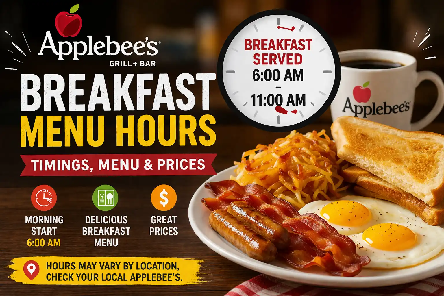 Applebee's breakfast menu hours