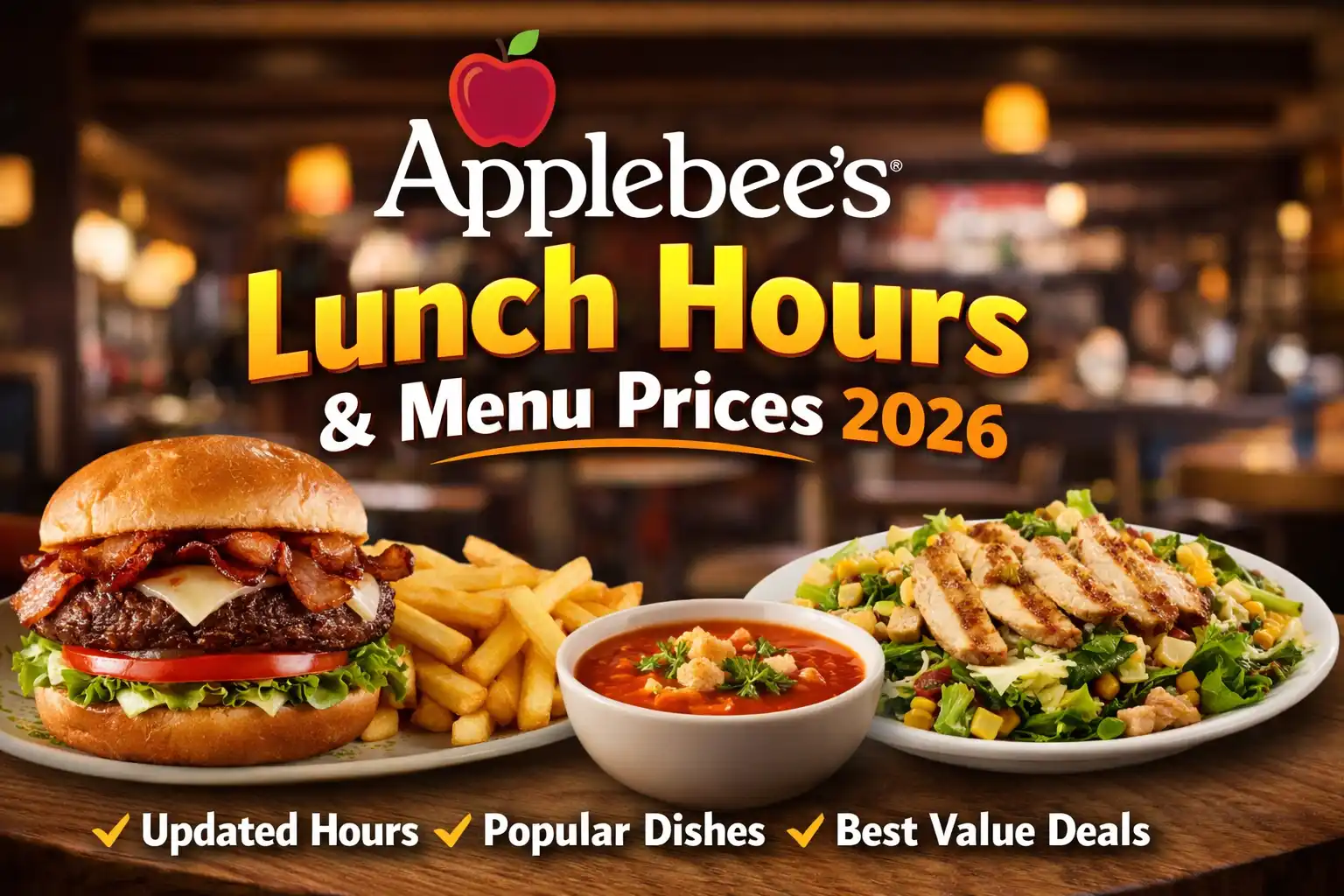 Applebee’s lunch hours and menu