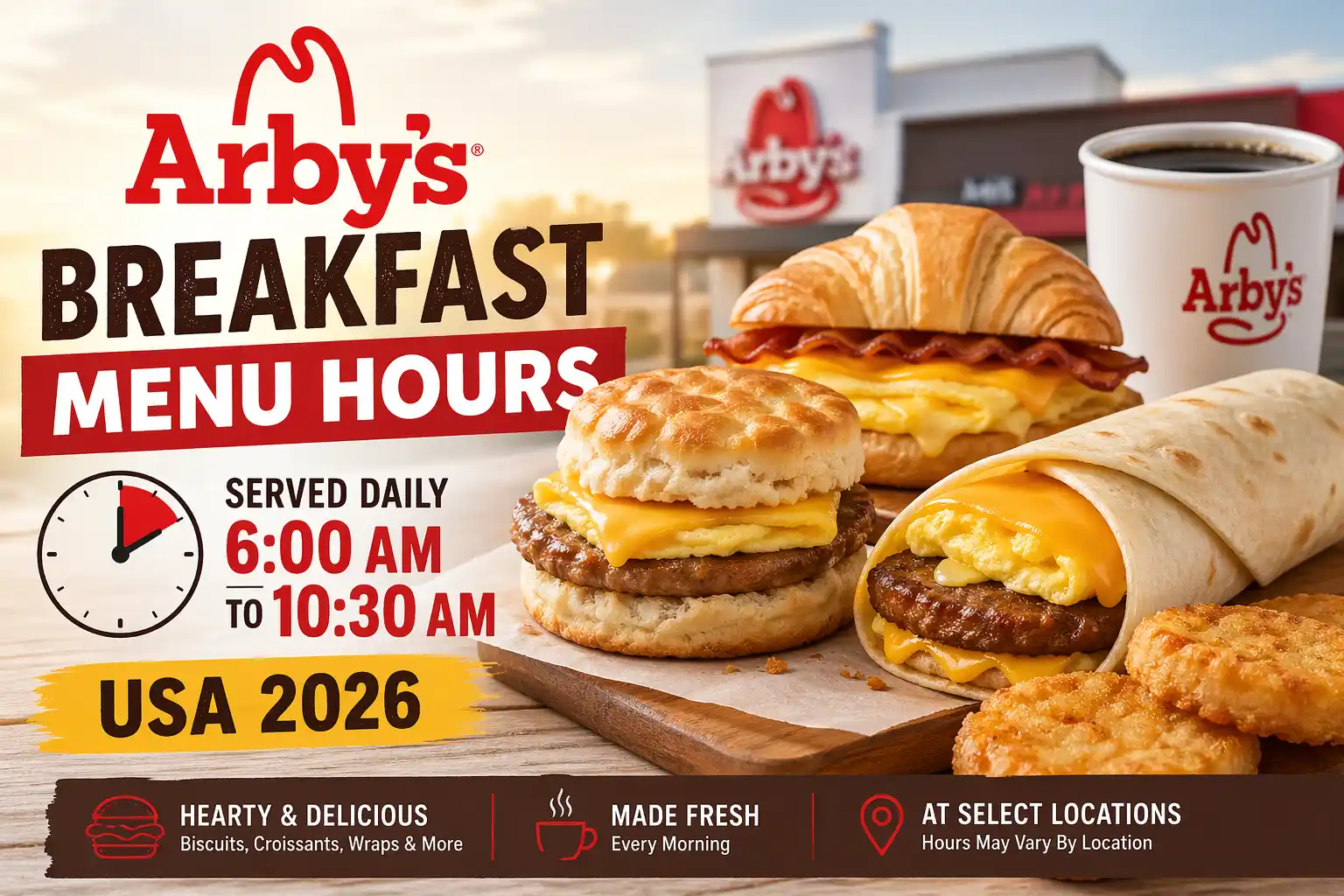 Arby’s breakfast menu hours