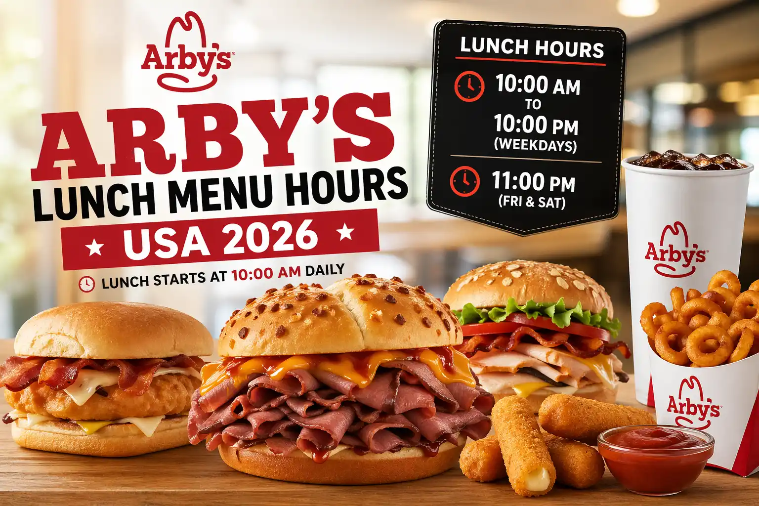Arby’s lunch menu hours