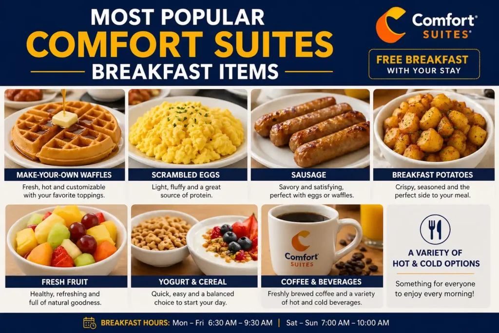 Comfort Suites breakfast menu