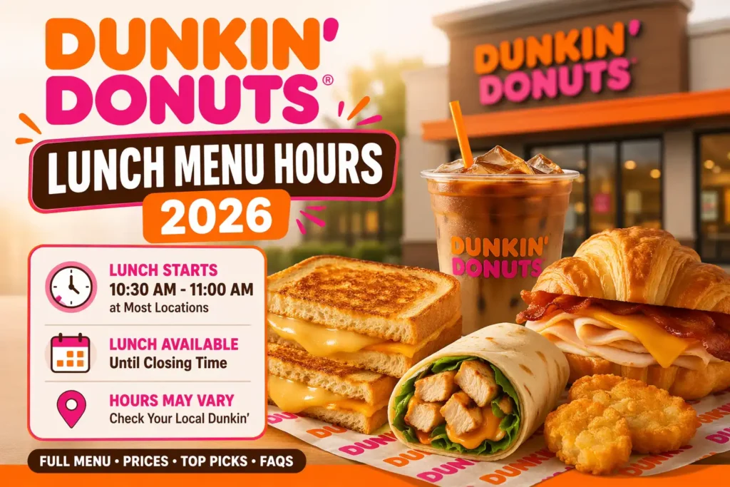 Dunkin Donuts Lunch Menu