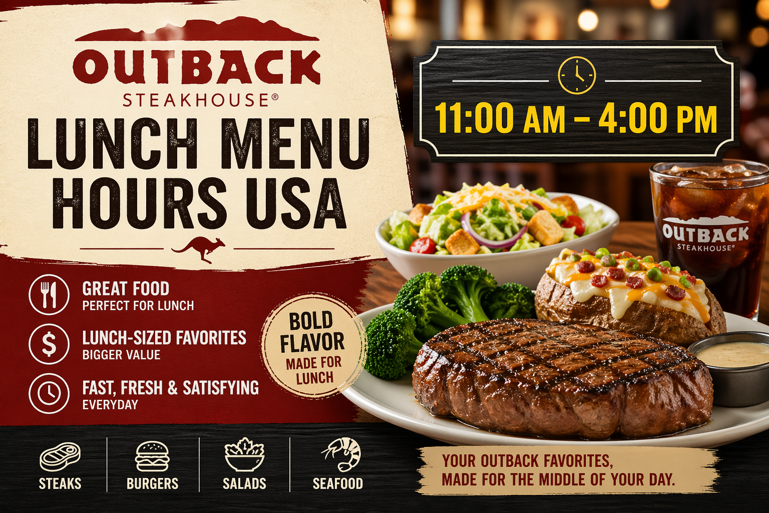 Outback lunch menu hours
