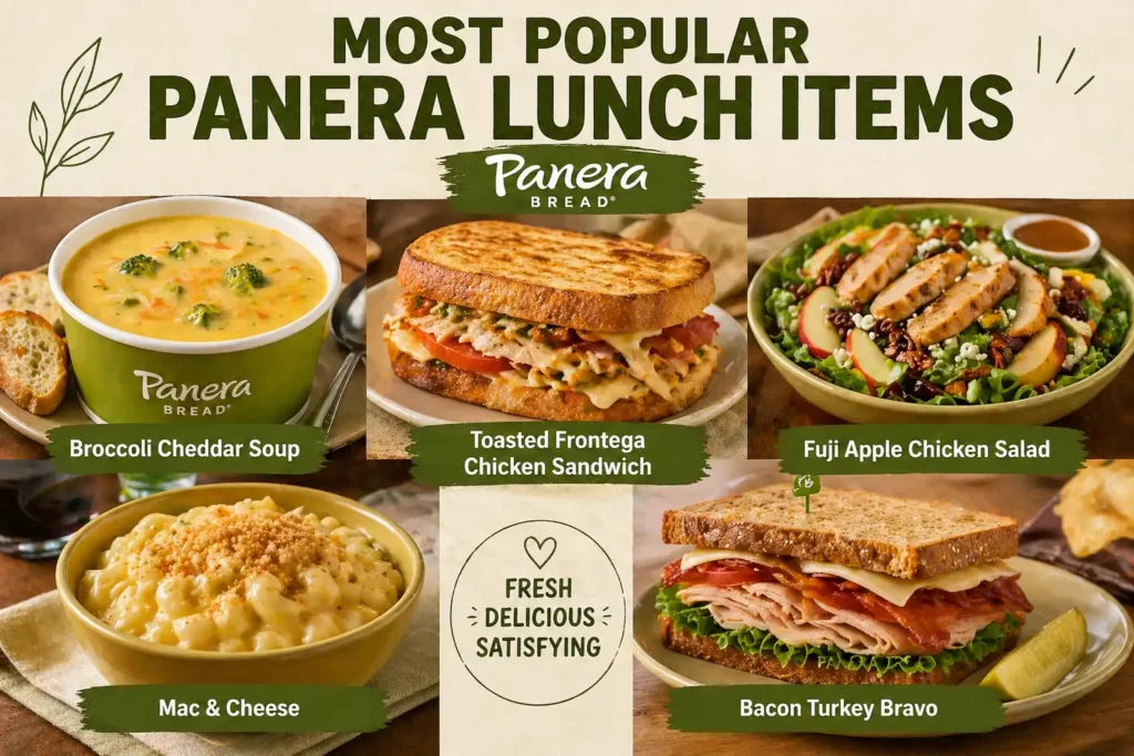 Panera Bread lunch menu