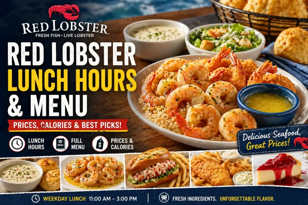 Red Lobster Lunch Hours and Menu