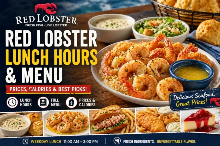 Red Lobster Lunch Hours and Menu