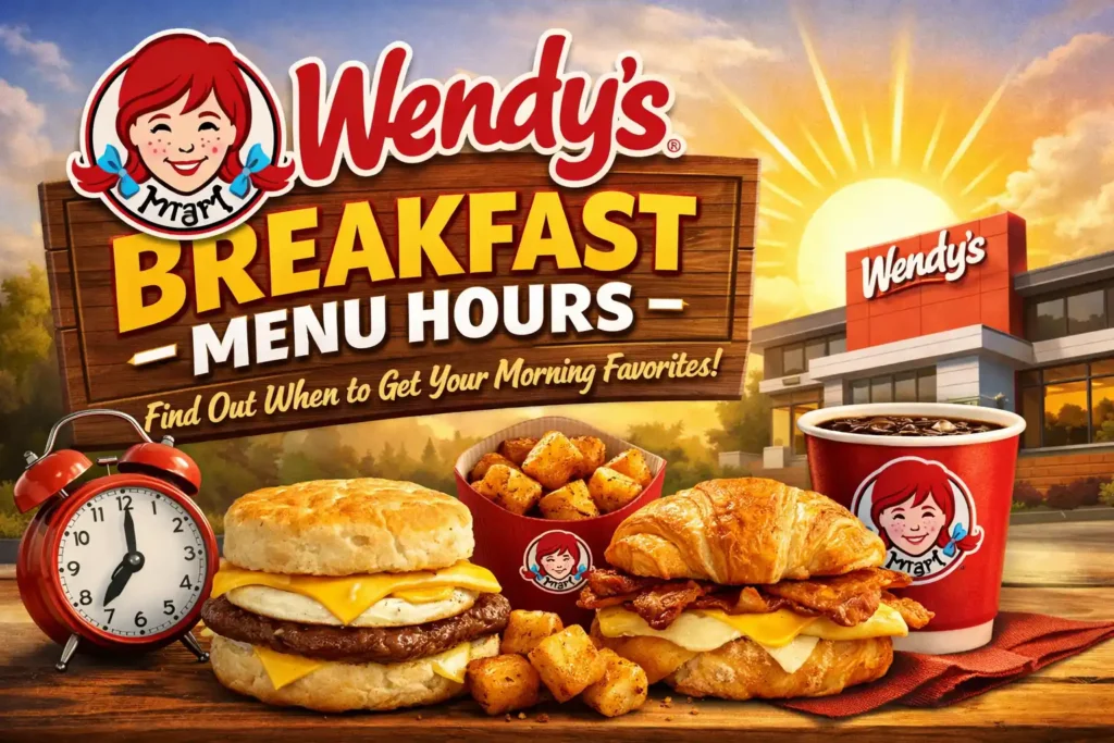 Wendy's breakfast menu hours