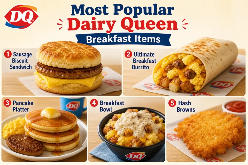 Dairy Queen breakfast menu