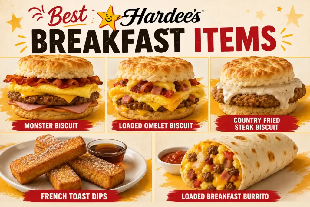 Hardee’s breakfast menu