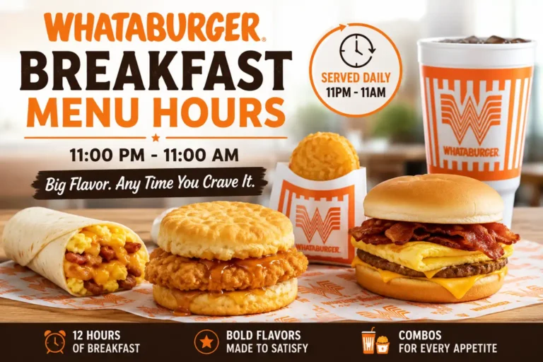 Whataburger breakfast menu hours