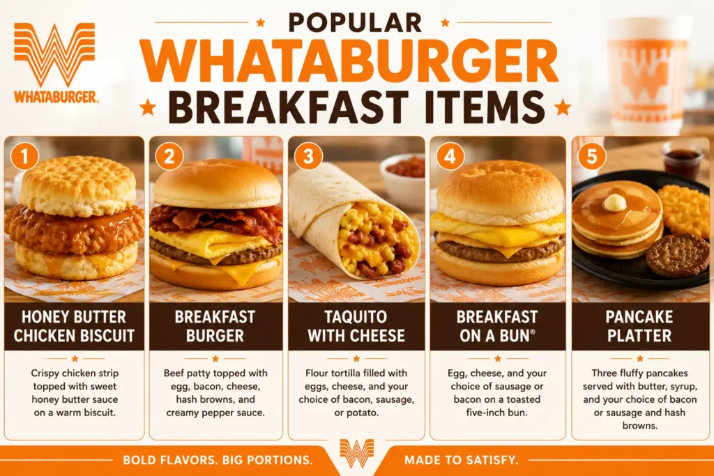 Whataburger breakfast menu