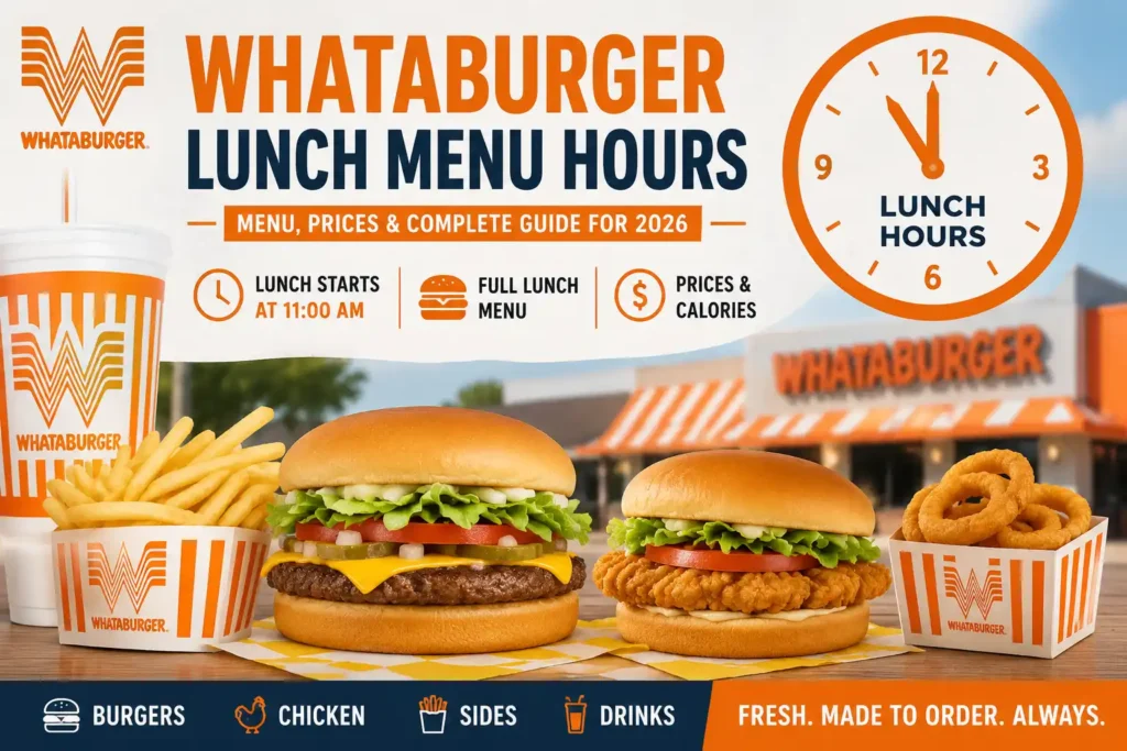 Whataburger lunch menu hours