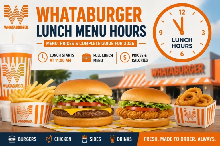 Whataburger lunch menu hours