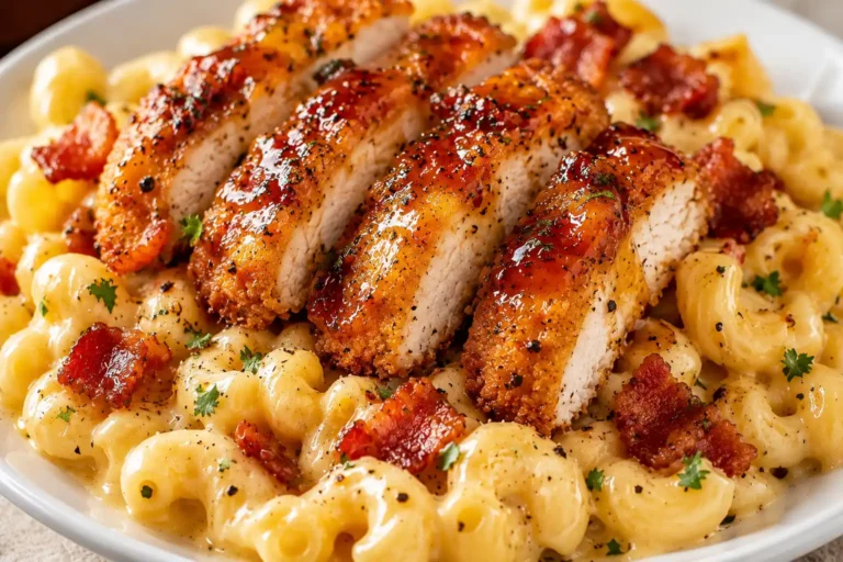 Applebee's Four Cheese Mac and Cheese with Honey Pepper Chicken