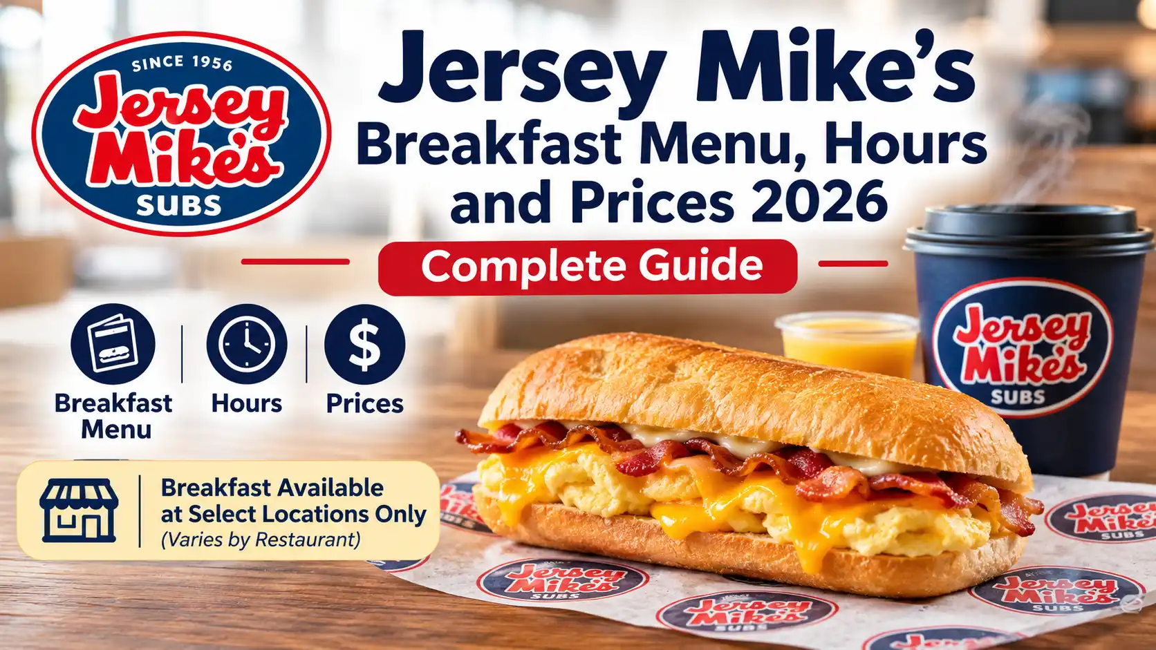 Jersey Mike's Breakfast Menu Hours