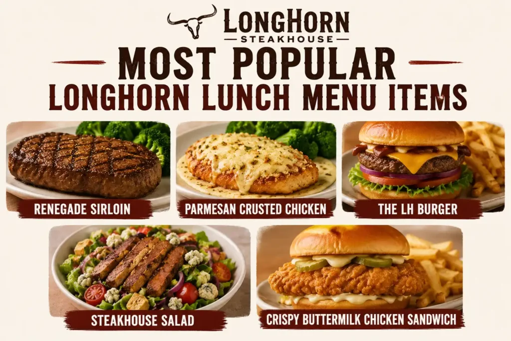 LongHorn Steakhouse lunch menu