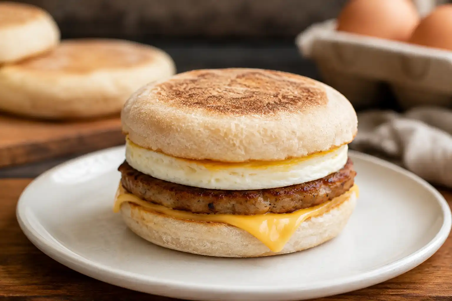 Copycat McDonald's Sausage Egg McMuffin Recipe