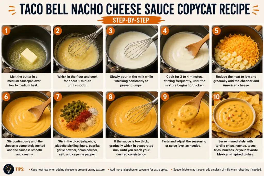 Taco Bell nacho cheese sauce copycat recipe