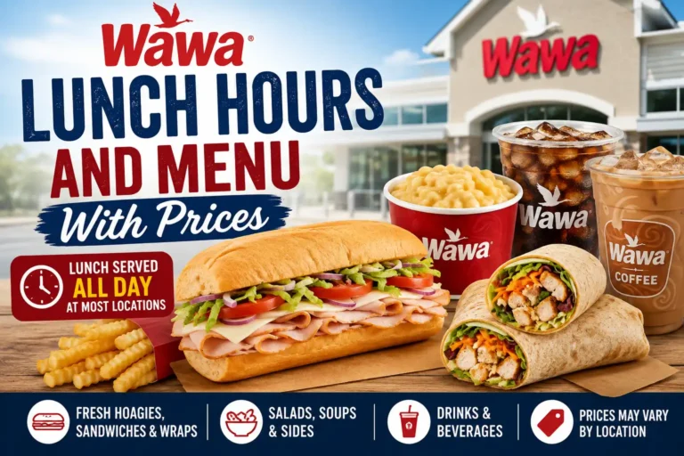 Wawa lunch hours and menu