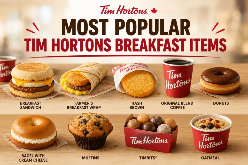 Tim Hortons breakfast menu