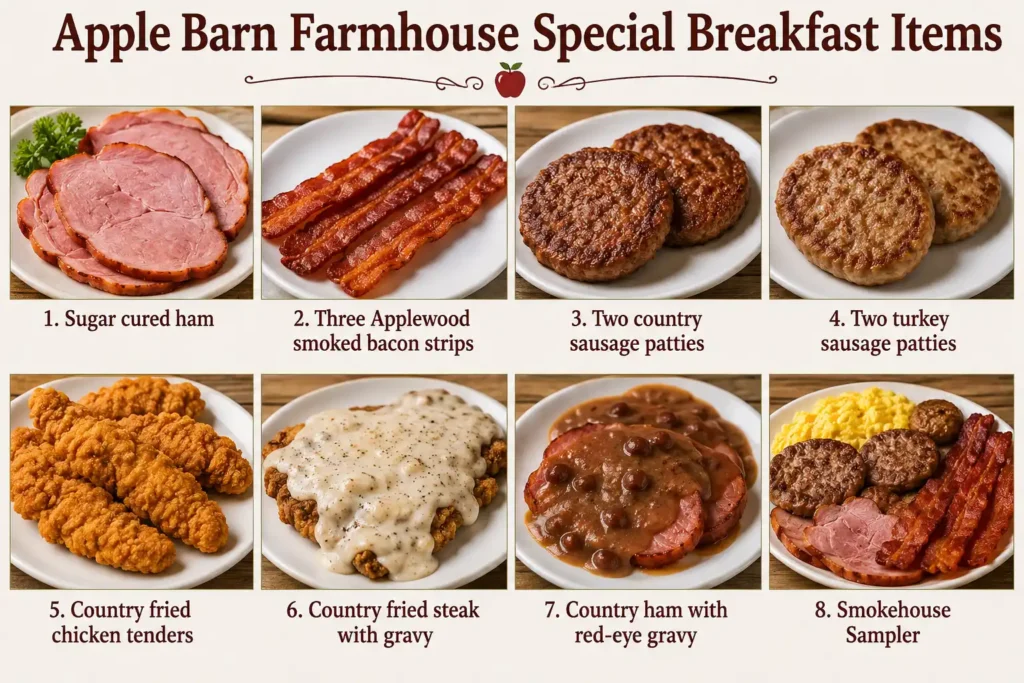 Apple Barn breakfast menu