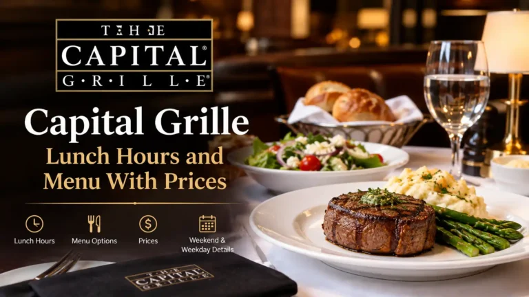 Capital Grille lunch hours and menu