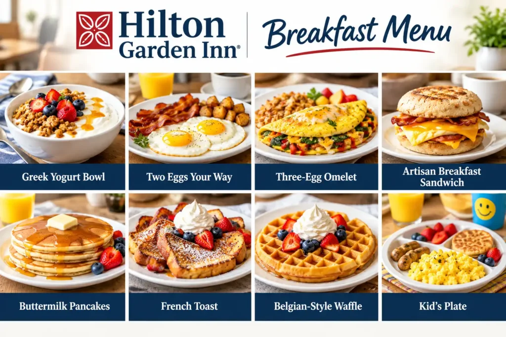 Hilton Garden Inn breakfast menu