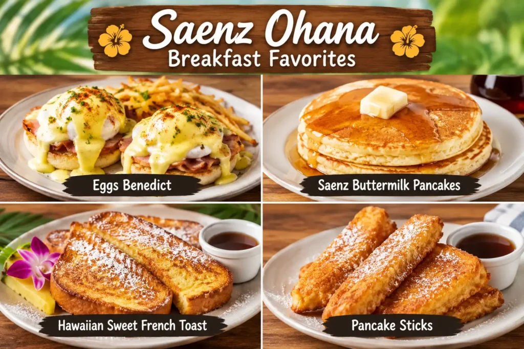 Saenz Ohana Breakfast Menu