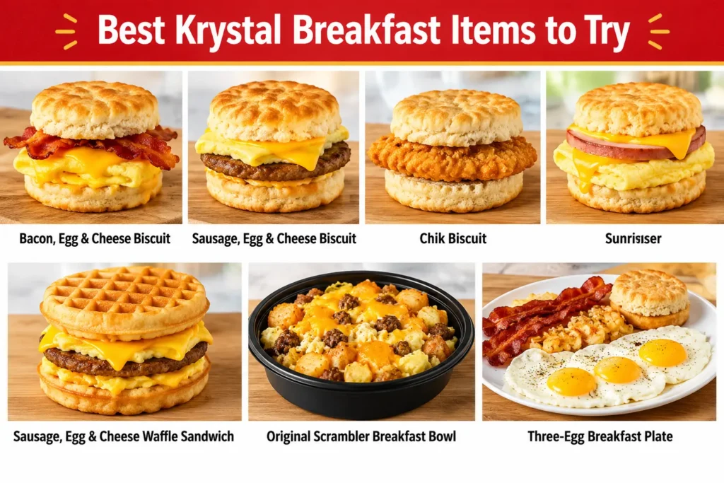 Krystal Breakfast Menu