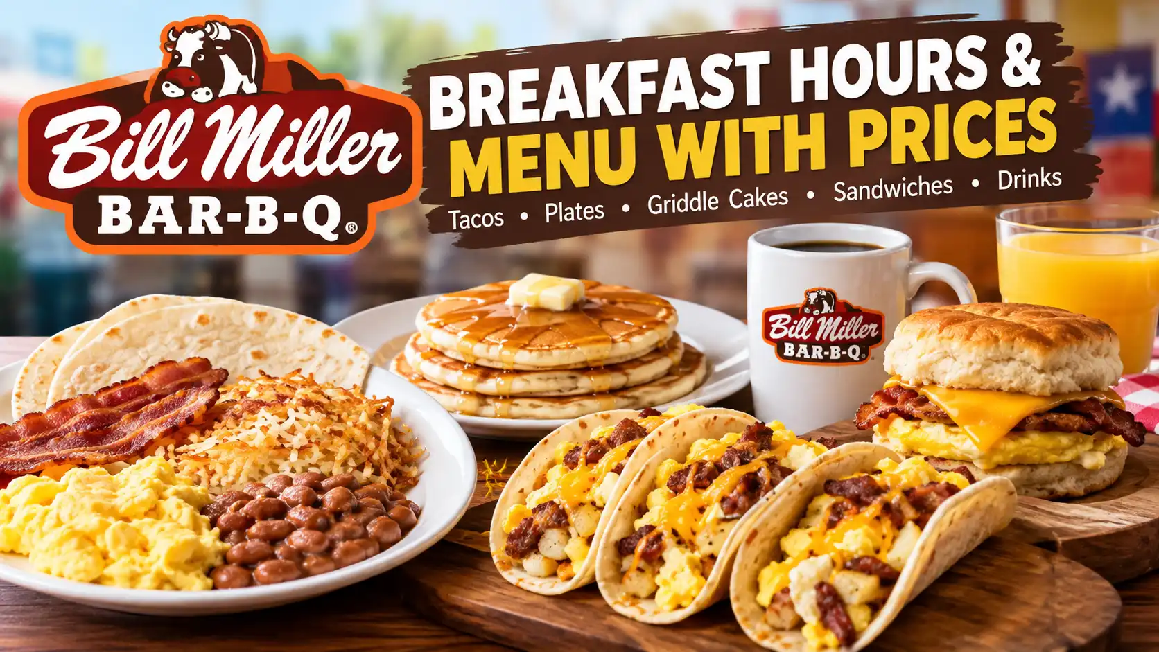 Bill Miller Breakfast Hours and Menu