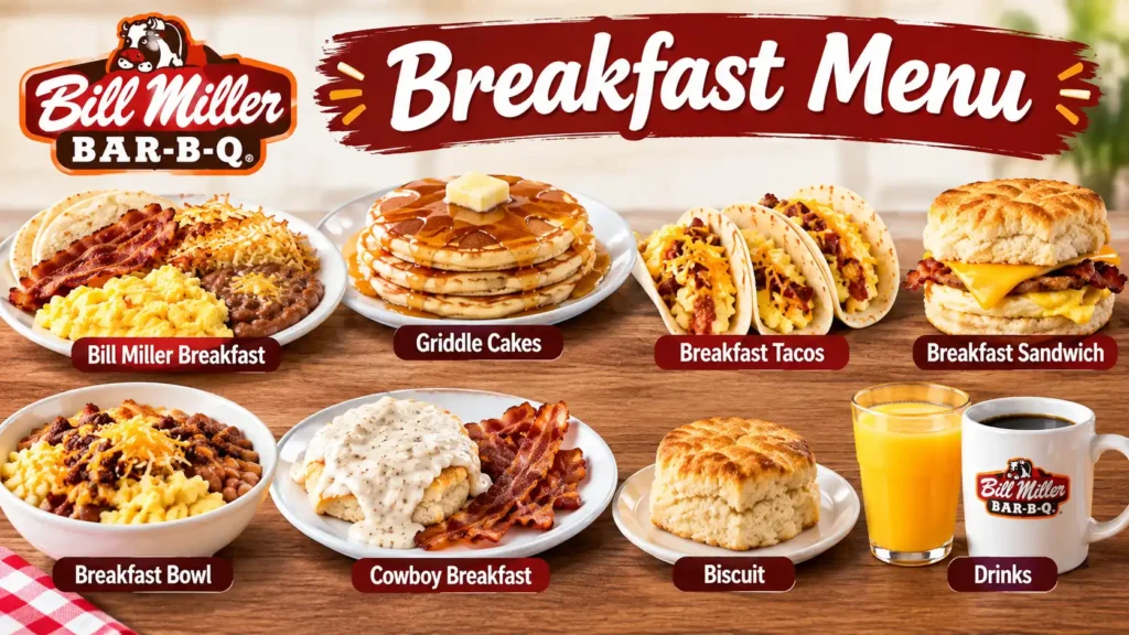 Bill Miller Breakfast Menu
