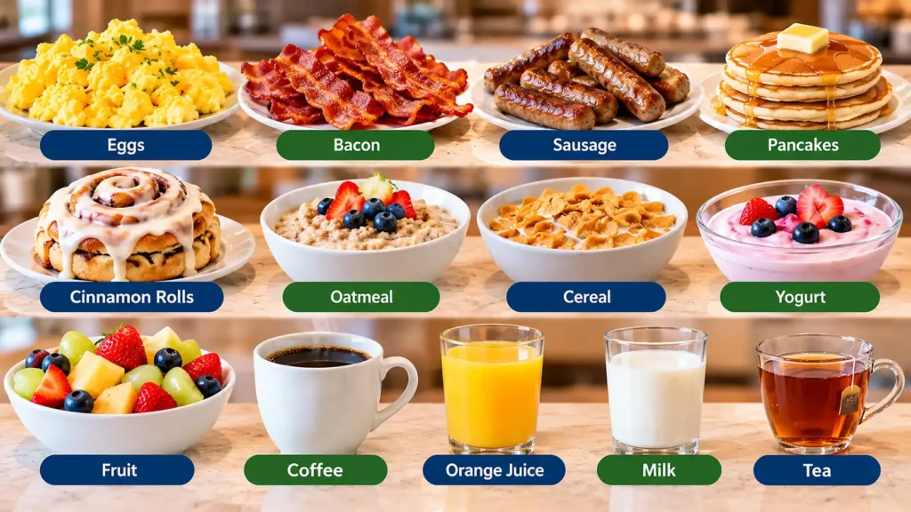 Holiday Inn Express Breakfast menu
