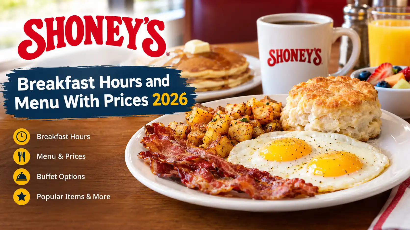 Shoney’s Breakfast hours and Menu